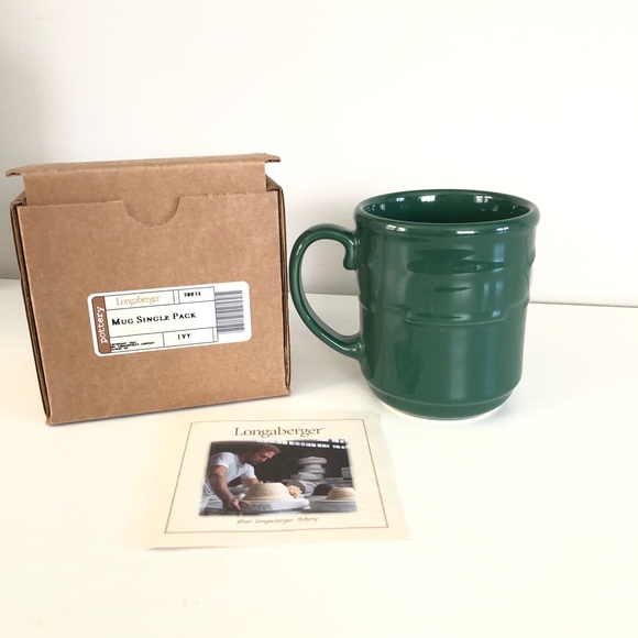 Longaberger Other - Longaberger Woven Traditions mug in Ivy green
